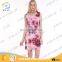 Clothing manufacturer korean dresses sleeveless new fashion floral print lady dress facctory price WP8884
