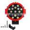 4x 7 Inch LED Pods Work Light Bar Red Round Driving Fog Headlight for Jeep Truck Off Road