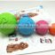 Durable silica gel elastic squeaky ball for pet dog chew/teeth cleaning toy