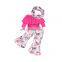 Off Shoulder Top And Bell Bottoms Kid Clothes Set Girls Baby Girls' Clothing Sets