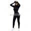 Custom logo New arrival women long sleeve fully length zip up solid color bodysuit