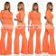 Women Jumpsuit Candy Color Bodycon Sexy Clothing Female Girl Short Sleeve Wrap Dress Ladies Vestidos