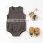 Summer Sleeveless Organic Cotton Ribbed Girl's Romper Baby Boy's Rompers