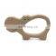 Safty Natural Beech Wooden Teething Ring Hippopotamus Animal Baby Wooden Teether Wholesale