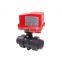 2 way 32mm 40mm 50mm PVC electric Union ball valve AC220V with electric operated