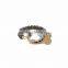 WWW0314 Best quality white turquoise beaded bracelet with silver chram turquoise jewelry