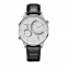 Stainless Steel Case Man Watches Genuine Leather Dual Time Quartz Watch