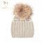 Crochet Kids Hats Wholesale Baby Beanie Hat with Fur Boll