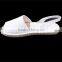 Latest ladies white snake print PU upper simple flat slippers shoes and straw sandals