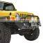 Auto Car Accessories Steel Front Bumper With D-rings For TJ Front Bumper Guard For Wrangler YJ 87-06