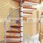 Staircase manufacturer unique design wood treads residential small spiral stair