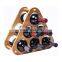 Bamboo Stackable Wine Storage Holds 6 Bottles  Lightweight and Portable Wine Bottle Holder