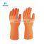 Morden Style Hotsale Waterproof Long Sleeve Orange Household Gardening Laundry Kitchen Dish Washing Clean Rubber Gloves