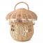 Hot Sale Cute For Kid Mushroom Rattan Basket House with Handle, Wicker Bag Kids Toys Wholesale Supplier