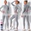 2 Piece Suit Wholesale Activewear Workout Wear Long Sleeve Tshirt Leggings Gym Fitness Sets Seamless Yoga Set For Women