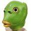 Green Fish Mask Halloween Carnival Animal Theme Party Cosplay Funny Fish Full Head Latex Masks