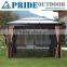 Four Corners Gazebo Garden With Mosquito Nets PVC Plastic Hardtop Polycarbonate Gazebo