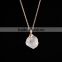 Factory Supply Hot Selling Rose Quartz Natural Stone Necklace Drusy Agate Gems Pendant Necklace SMJ0120