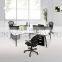 Popular Glass Partition Open 120 Office Workstation with Round Coffee Table(SZ-WS330)
