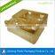 customized Gold PET rectangular cosmetic blister plastic packaging tray with dividers
