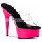 Latest Ladies Sandal Design Wholesale Dance Shoes Platform High-Heeled Shoes Elegant Pink Heels Shoes Sexy PU Pump Sandals