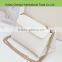 Newest girls solid color triangle pattern girls pu chain strap shoulder bag
