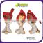 Polyresin christmas birds with welcome letters statue