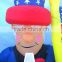 PATRIOTIC INFLATABLE 6' UNCLE SAM HOLDING AMERICAN FLAG WITH BALD EAGLE