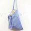 Blue Plaid Tote bag, Cotton linen, Shoulder bag, Printed Plaid Market Bag Grocery Bag