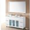 Double sinks bathroom vanity with a large mirror bathroom vanity top with double ceramic sink