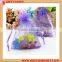 Eco-friendly recyclable drawstring organza cosmetic bags