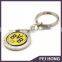 Quality yellow promotion logo spinning keychain