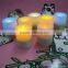 plastic led pillar plain candles with timer