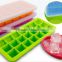 21pcs silicone ice cube silicone baby food freezer tray with clip-on Lid