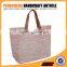 Polyster designer handbag with paper straw tote bags