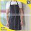 China OEM black and white stripe cooking apron