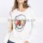 2015 Alibaba women's garment market simple design new fashion cotton sweatshirt