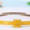 new korea style ladies and women double diamond buckle patent leather slim waist belt for decoration