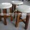 2016 Christmas Wooden Hot Sales Stools&Beauty Bed Stool&Wooden round Stool PGST2001