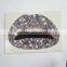 Custom silver bling glitter lip temporary tattoo sticker art tattoo sticker factory