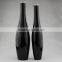 Upscale glass black bottle 0.75 liter frosted glass bottle black electroplate glass bottle