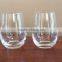 hand blown drinkware good quality clear glass red wine glass without stem