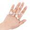 Exaggerated Full Finger Ring Model Big White Pearl Ring For Fashion Women