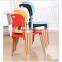 2016 hot selling plastic stackable chair with beechwood legs