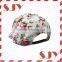 Hawaii floral print flat bill hip-hop baseball cap