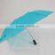 sky-blue folding umbrella 2 fold bright color rain umbrella