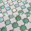 ZTCLJ JY-G-95 Decorative Beige Ceramic Mosaic Mix Iridescent Green Crystal Glass Mosaic Cheap Floor Tiles