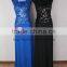 Elegant Sleeveless Sequined Embellish Royal Blue Factory Wholesale Evening Dress 2015