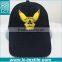 LCTN1871 vintage black heavy cotton fifted baseball bump cap