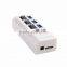 Black Led Ligted Switchable 4 Ports USB Hub 3.0